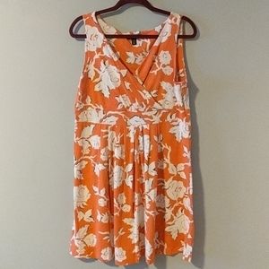 Coral Lands' End Sleeveless Dress (like new!)
